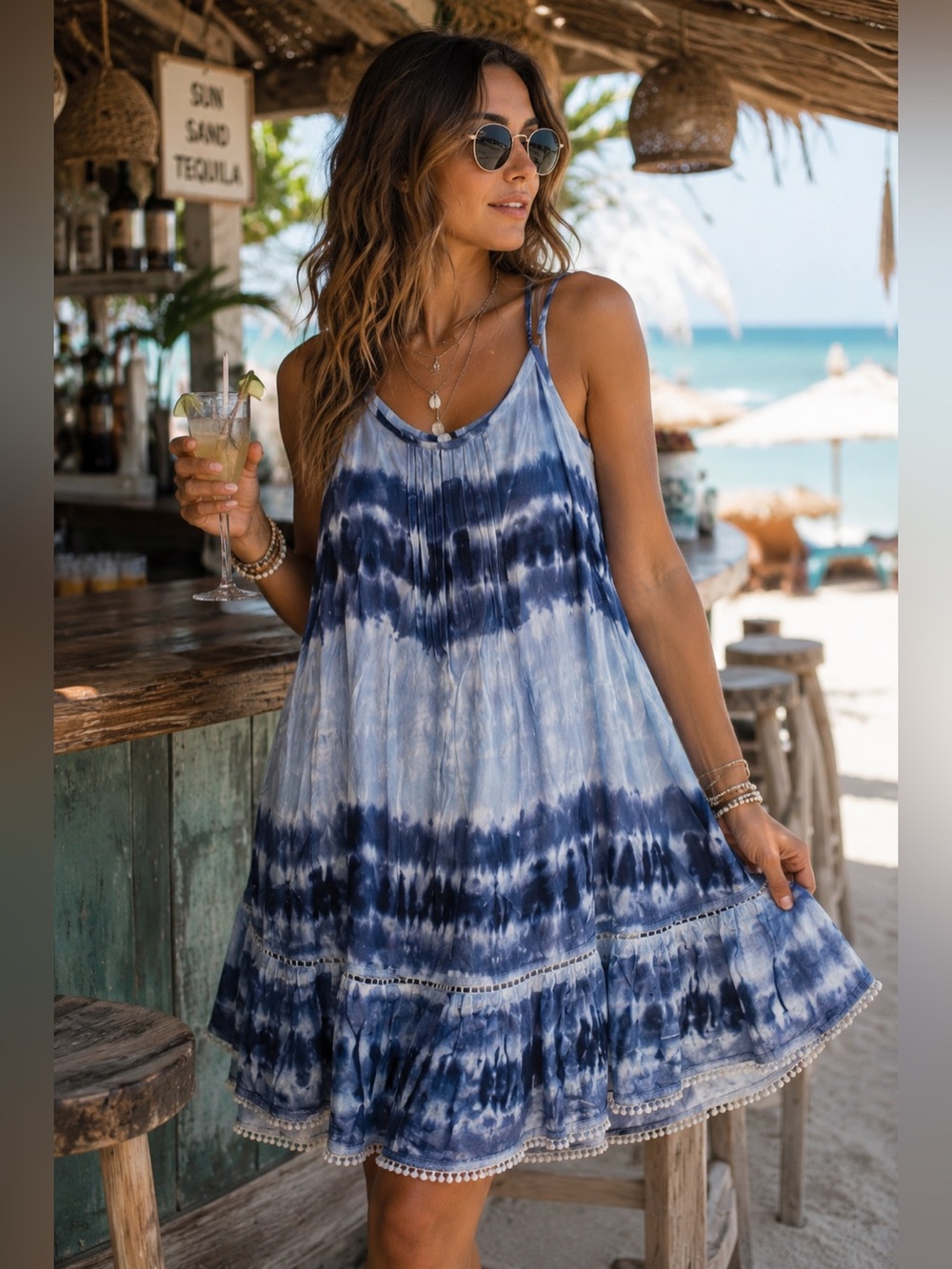 Ocean drive size medium beachy lightweight swing dress in excellent condition.​